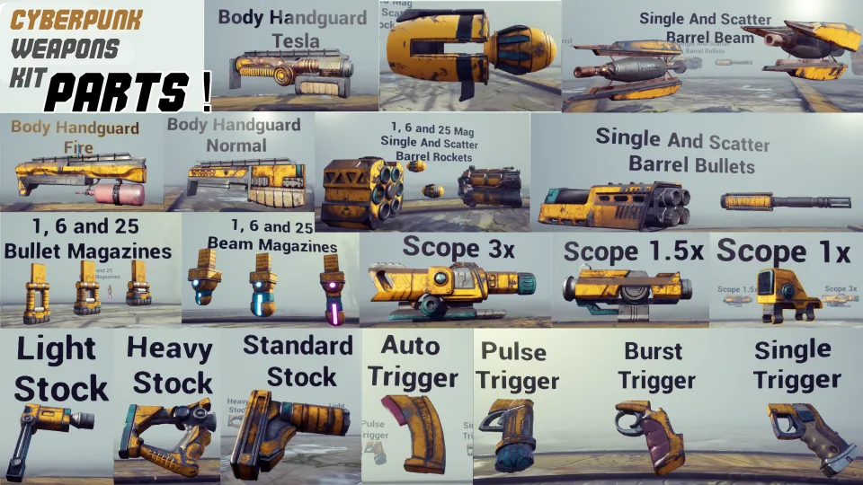 Customizable: Cyberpunk Weapons Kit